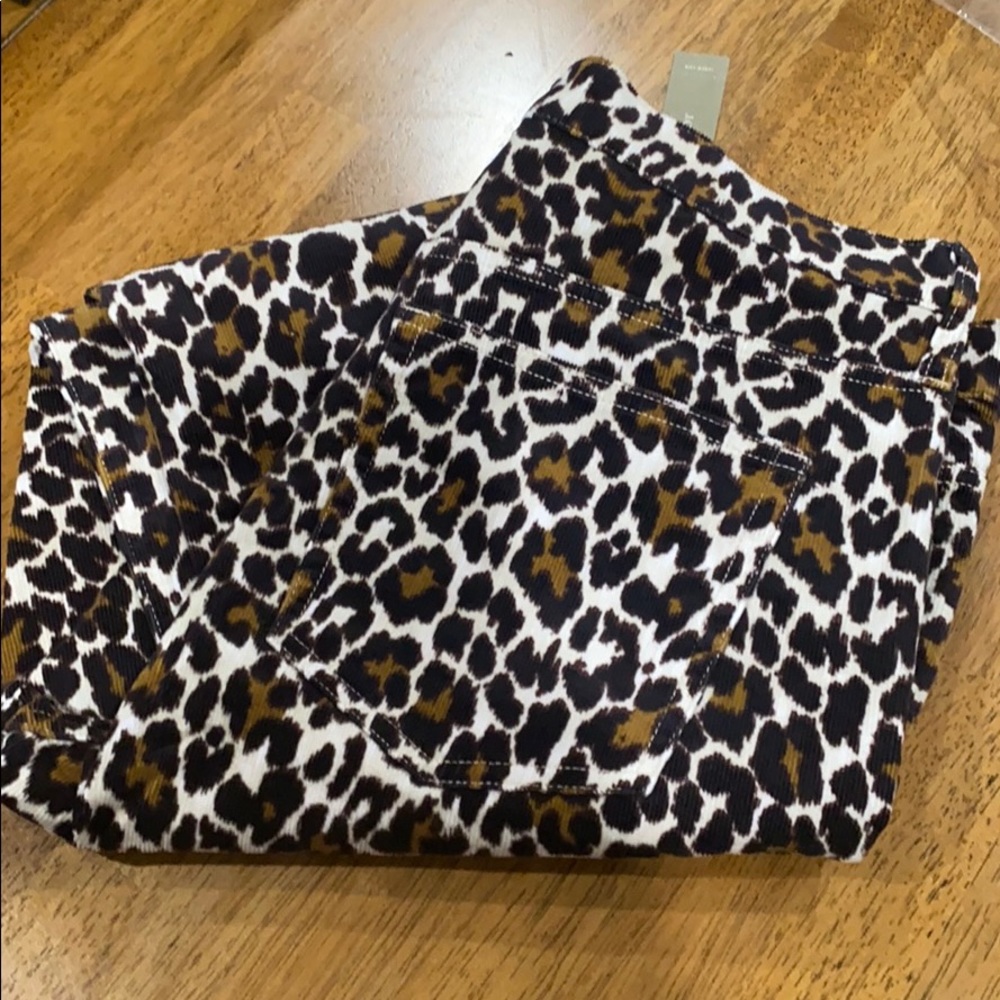 J. Crew Leopard Print Skinny Pants in Black, White & Brown